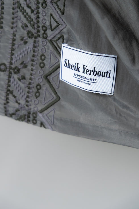 【SHEIK YERBOUTI】"Embroidered Open-Collar Shirt"