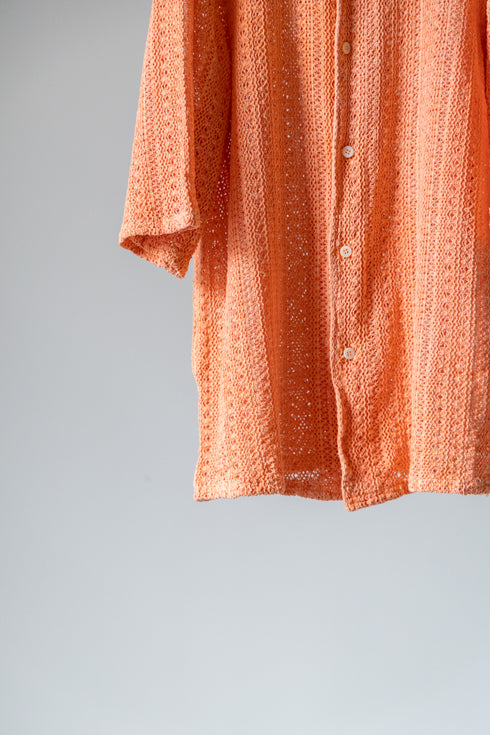 【LQUARTET】"Raschel Lace 40s Collar Shirt"(Suzumi)
