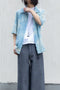 【LQUARTET】"Raschel Lace 40s Collar Shirt"(Aizome)