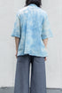 【LQUARTET】"Raschel Lace 40s Collar Shirt"(Aizome)
