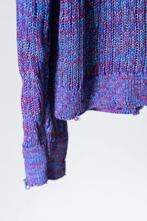 【THE JEAN PIERRE】"Melange Skipper Knit Shirt"