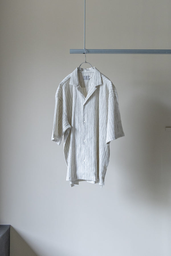 【CURLY&Co.】"STRIPE CRAPE SHIRT"