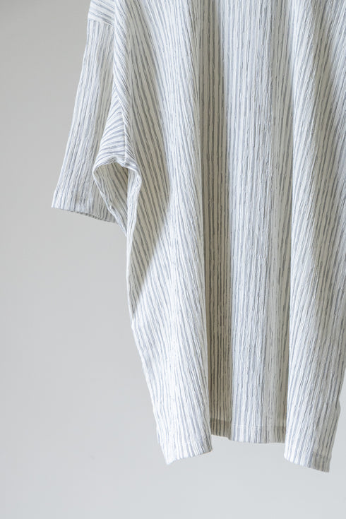 【CURLY&Co.】"STRIPE CRAPE SHIRT"