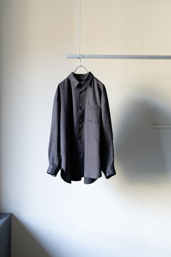 別注【Blanc YM】"リネンヘリンボーンワイドシャツ"