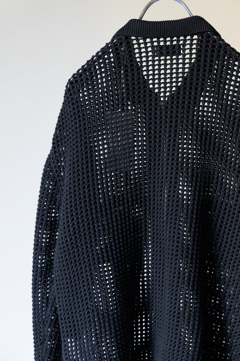 【THE JEAN PIERRE】"ジップメッシュニットシャツ"