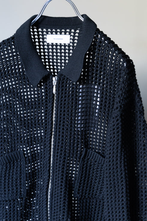 【THE JEAN PIERRE】"ジップメッシュニットシャツ"