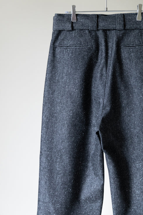 【Blanc YM】"Silk Denim Wide Pants"