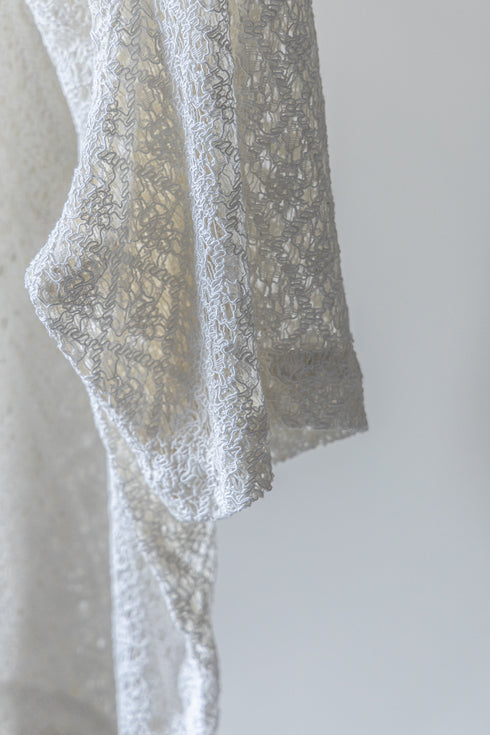 【TAUPE】"カラミレースオープンカラーシャツ"