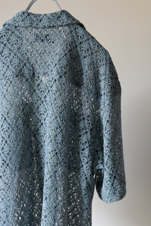 【TAUPE】"カラミレースオープンカラーシャツ"