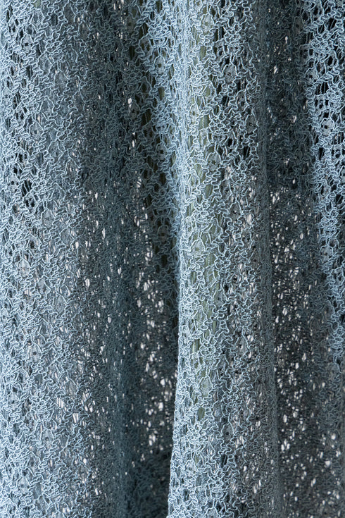 【TAUPE】"カラミレースオープンカラーシャツ"