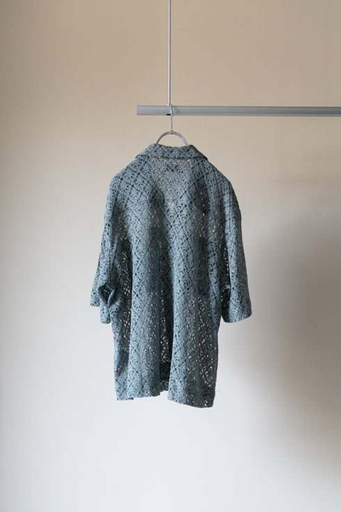 【TAUPE】"カラミレースオープンカラーシャツ"