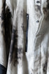 【Licht Bestreben】"Gradient Flower Bleached Denim Twist Sleeve Shirt"