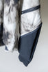 【Licht Bestreben】"Gradient Flower Bleached Denim Twist Sleeve Shirt"