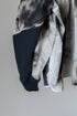 【Licht Bestreben】"Gradient Flower Bleached Denim Twist Sleeve Shirt"