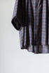 【Licht Bestreben】"Detachable Sleeve Hook-Cuff Check Shirt"