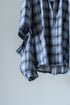 【Licht Bestreben】"Detachable Sleeve Hook-Cuff Check Shirt"