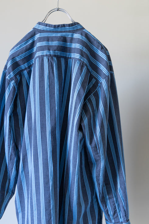 【nuterm】"バンドカラープルオーバーシャツ"