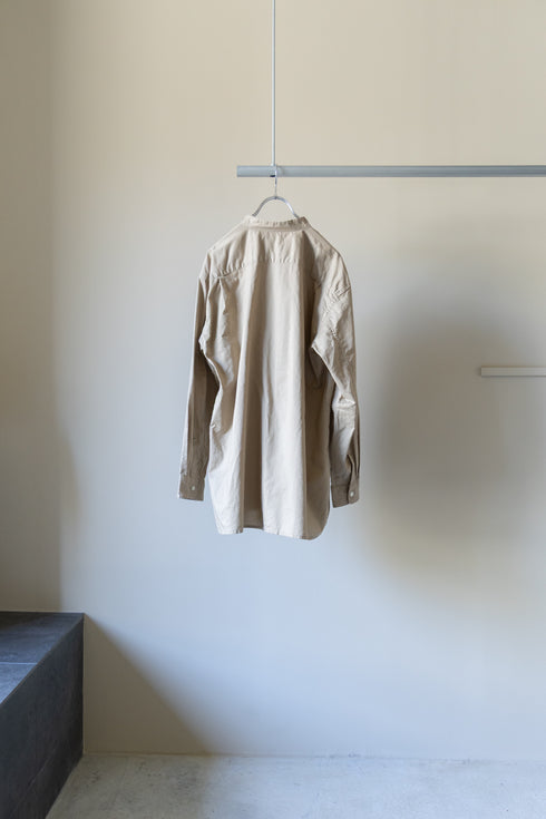 【nuterm】"バンドカラープルオーバーシャツ"