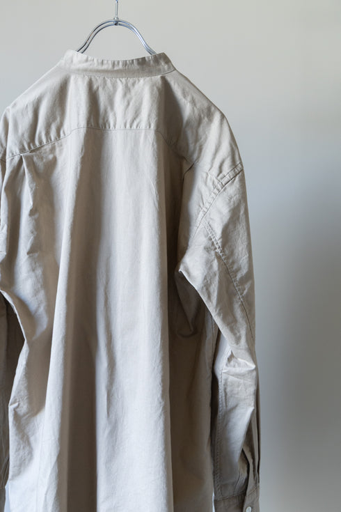 【nuterm】"バンドカラープルオーバーシャツ"