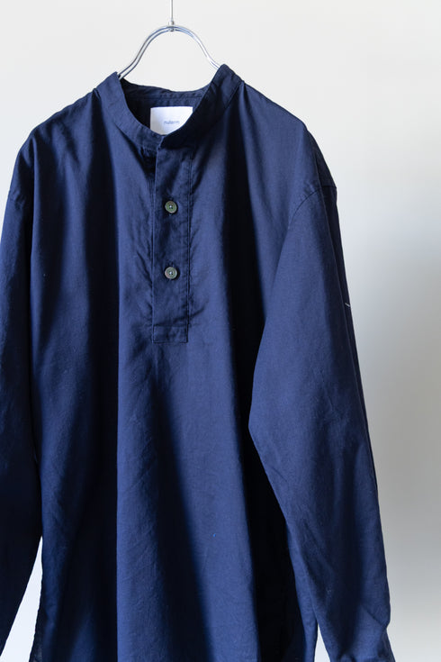 【nuterm】"バンドカラープルオーバーシャツ"