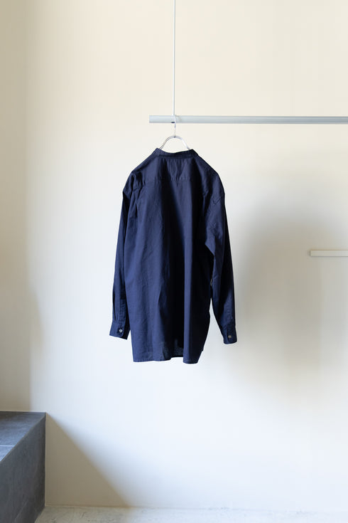 【nuterm】"バンドカラープルオーバーシャツ"