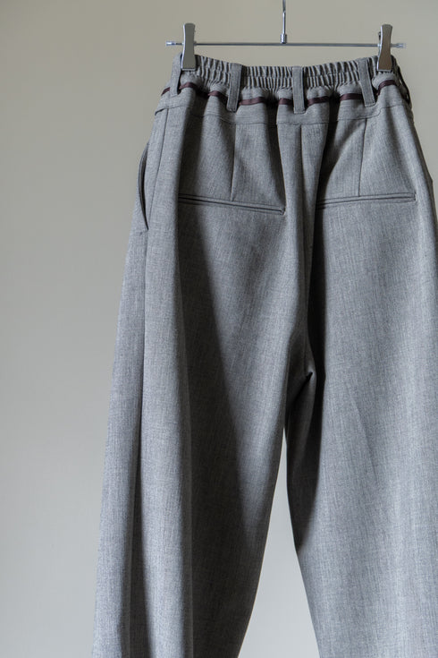 【Licht Bestreben】"Twisted Waist Double Cloth Tweed Trousers"