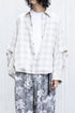 【Licht Bestreben】"Detachable Sleeve Hook-Cuff Check Shirt"