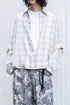 【Licht Bestreben】"Detachable Sleeve Hook-Cuff Check Shirt"