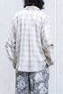 【Licht Bestreben】"Detachable Sleeve Hook-Cuff Check Shirt"