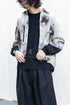 【Licht Bestreben】"Gradient Flower Bleached Denim Twist Sleeve Shirt"
