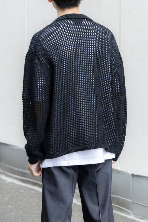 【THE JEAN PIERRE】"ジップメッシュニットシャツ"