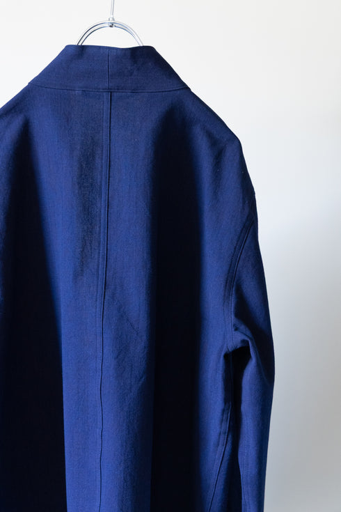 【KUON】"藍染コットンポプリン野良着"