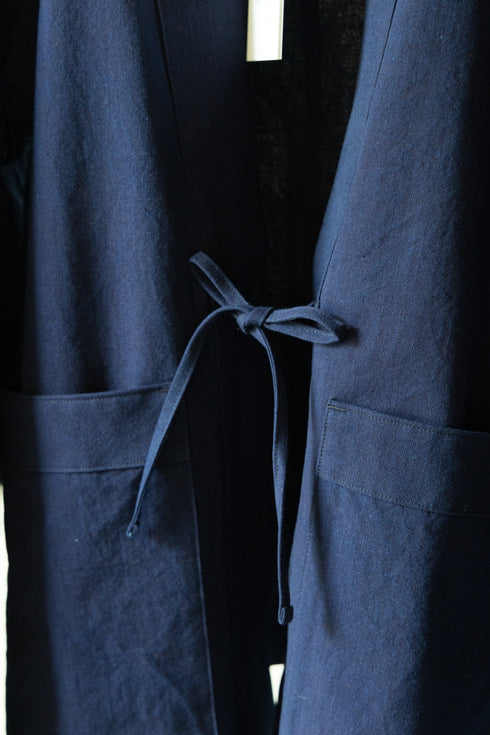 【KUON】"藍染コットンポプリン野良着"