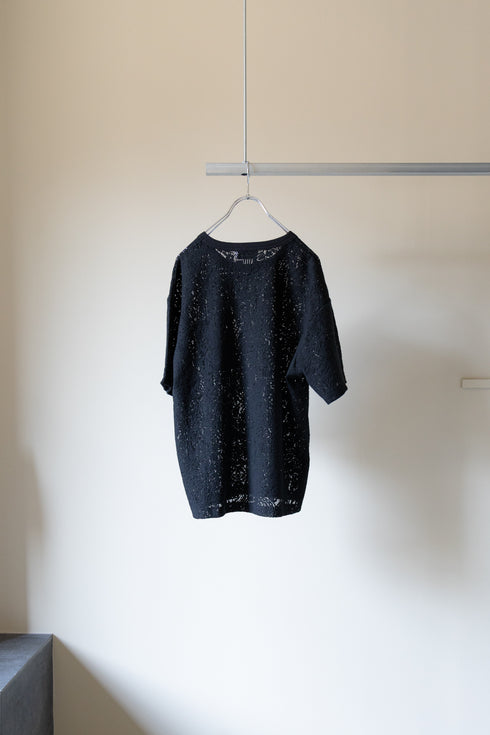 【TAUPE】"エスニックレースショートスリーブルーズティー"