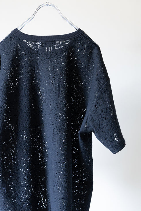 【TAUPE】"エスニックレースショートスリーブルーズティー"