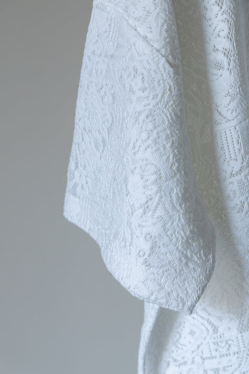 【TAUPE】"エスニックレースショートスリーブルーズティー"