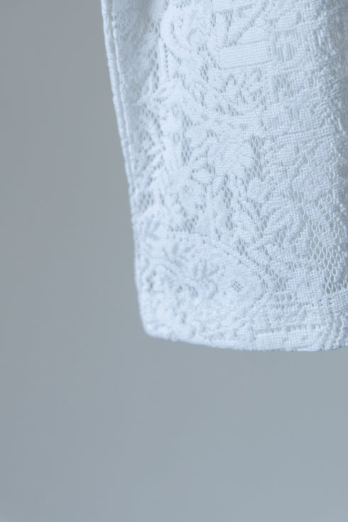 【TAUPE】"エスニックレースショートスリーブルーズティー"