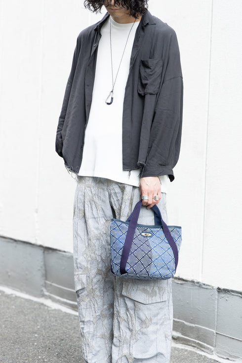【KUON】"Aizome Sashiko Mini Bag"