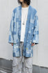 【KUON】"Paint-Splattered Denim Patchwork Noragi"