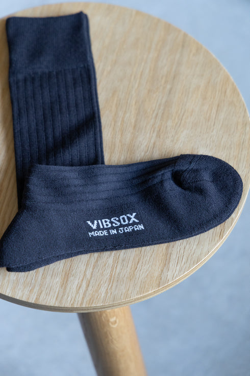 【VIBSOX】"消臭・防臭・抗菌ドレスリブパイルソックス"