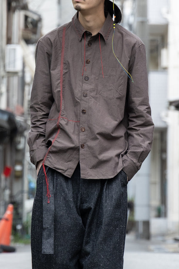 【YUTA MATSUOKA】"コットンリネンシャンブレークラシックシャツ"