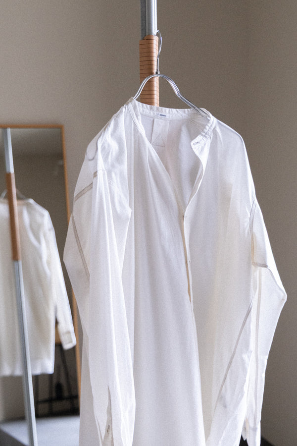 【SHUREN】"COTTON WOOL PLAIN SLEEPING SHIRT"