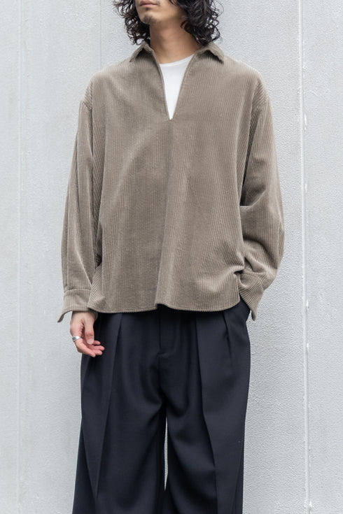 【Blanc YM】"Corduroy Skipper Shirts"
