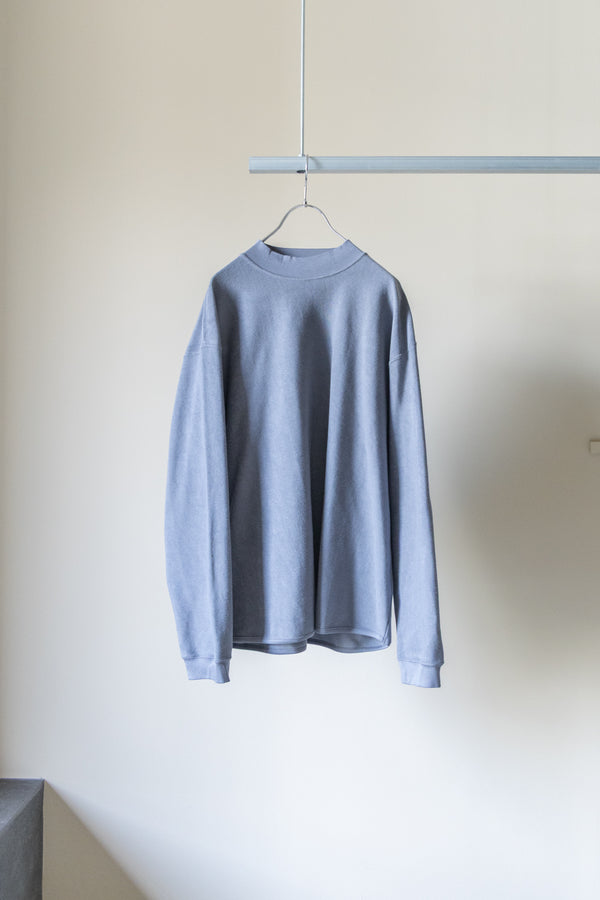 【CURLY&Co.】"FINE COTTON PILE MOCKNECK PULLOVER"