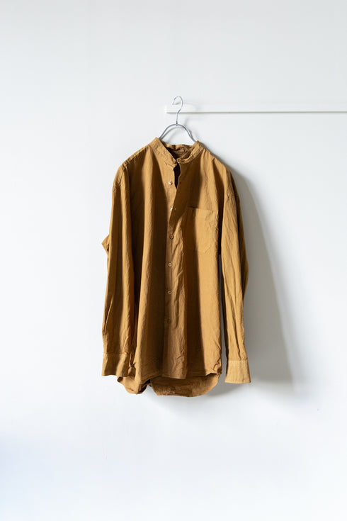 【YOKO SAKAMOTO】"GARMENT DYE BAND COLLAR SHIRT"