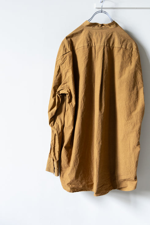 【YOKO SAKAMOTO】"GARMENT DYE BAND COLLAR SHIRT"
