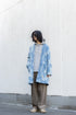 【KUON】"Paint-Splattered Denim Patchwork Noragi"