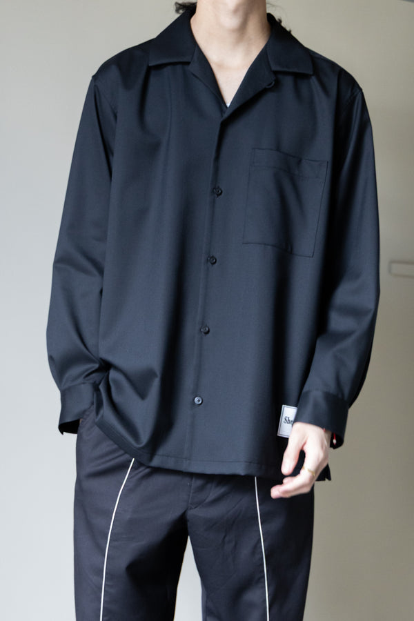 【SHEIK YERBOUTI】"SILK WOOL OPEN COLLAR SHIRT"