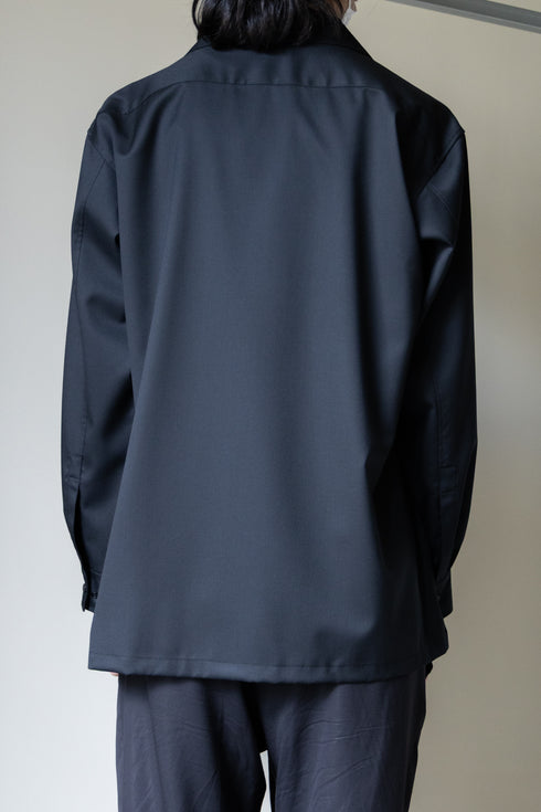 【SHEIK YERBOUTI】"SILK WOOL OPEN COLLAR SHIRT"