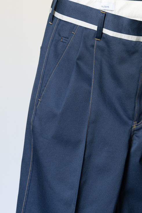 【nuterm】"カラーステッチトラウザーズ"